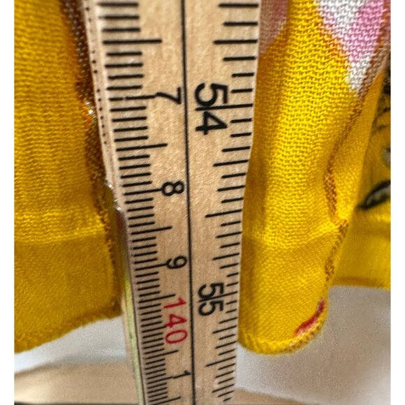 Me 2‎ Magic Bohemian Floral Yellow Maxi Dress vibrant 90s sz L - Picture 7 of 9